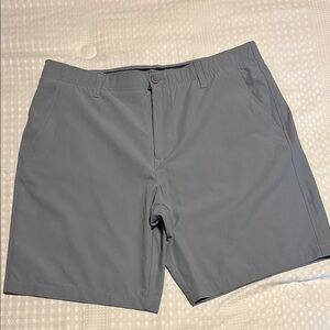 Under Armour Gray Flat Front Athletic Shorts